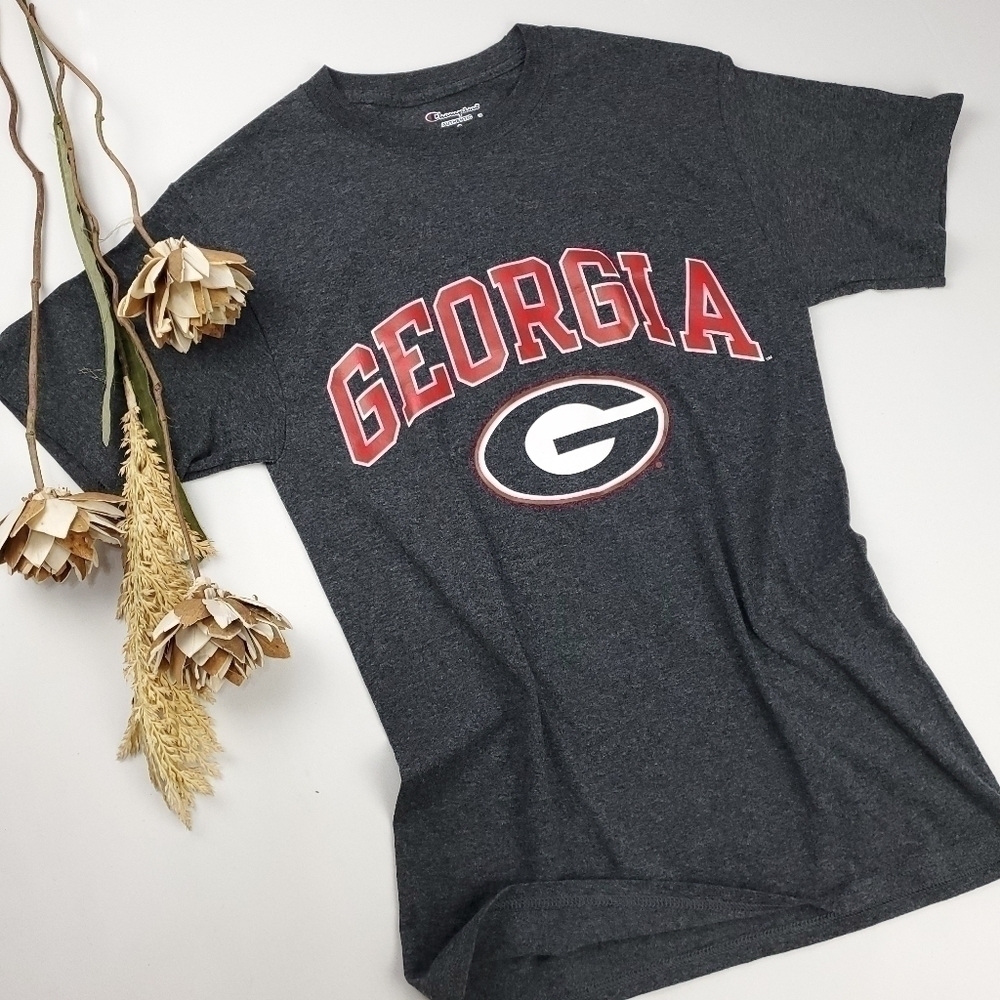 New Champion Grey Georgia Bulldog College Tee S - Picture 3 of 10